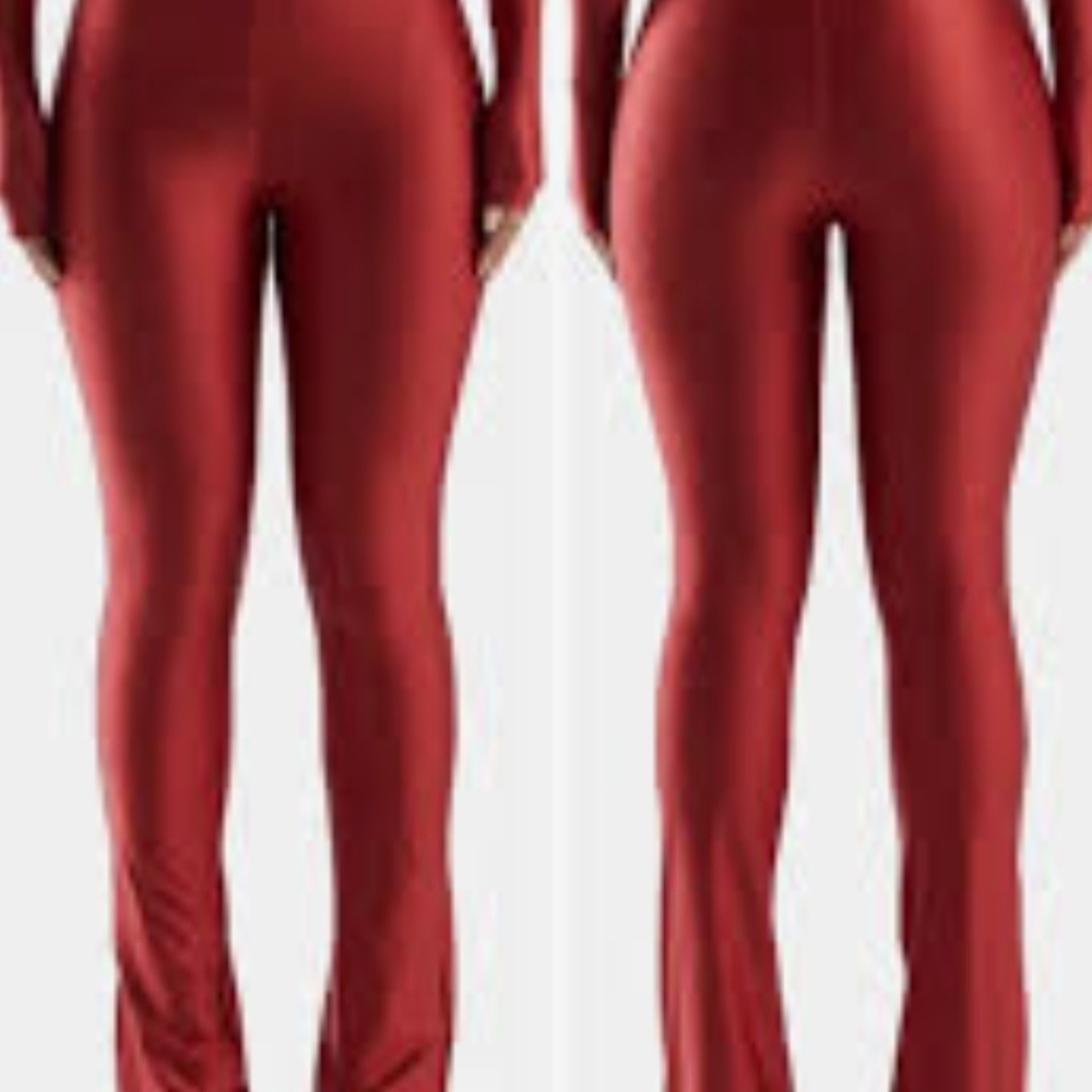 Naked Wardrobe Bold Red Flare Pants